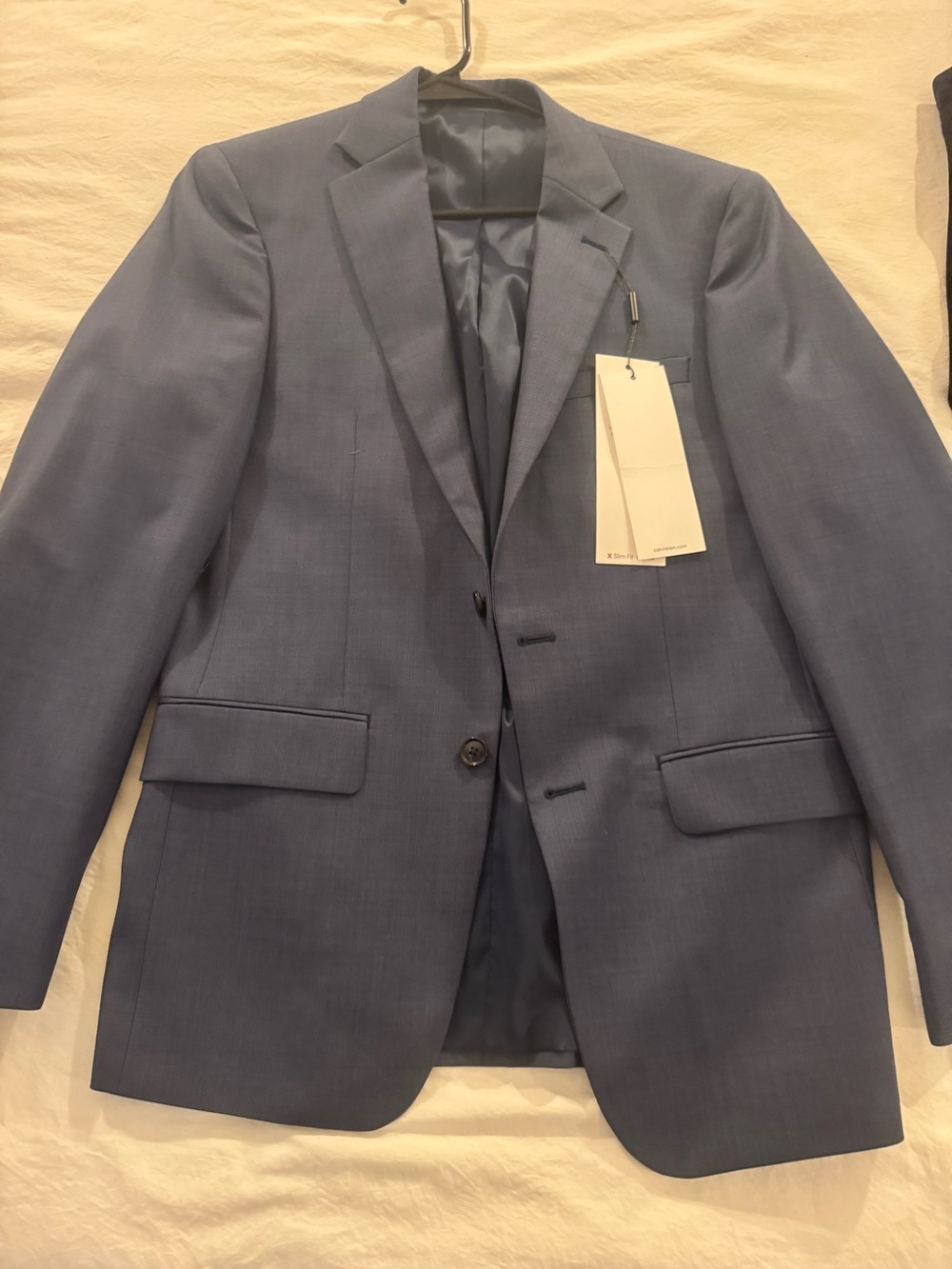 Calvin Klein Blue Slim Fit Wool Suit Jacket 38R NWT